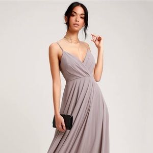 Lulu’s All About Love Dress, Size XS in Neutral Grey/Taupe